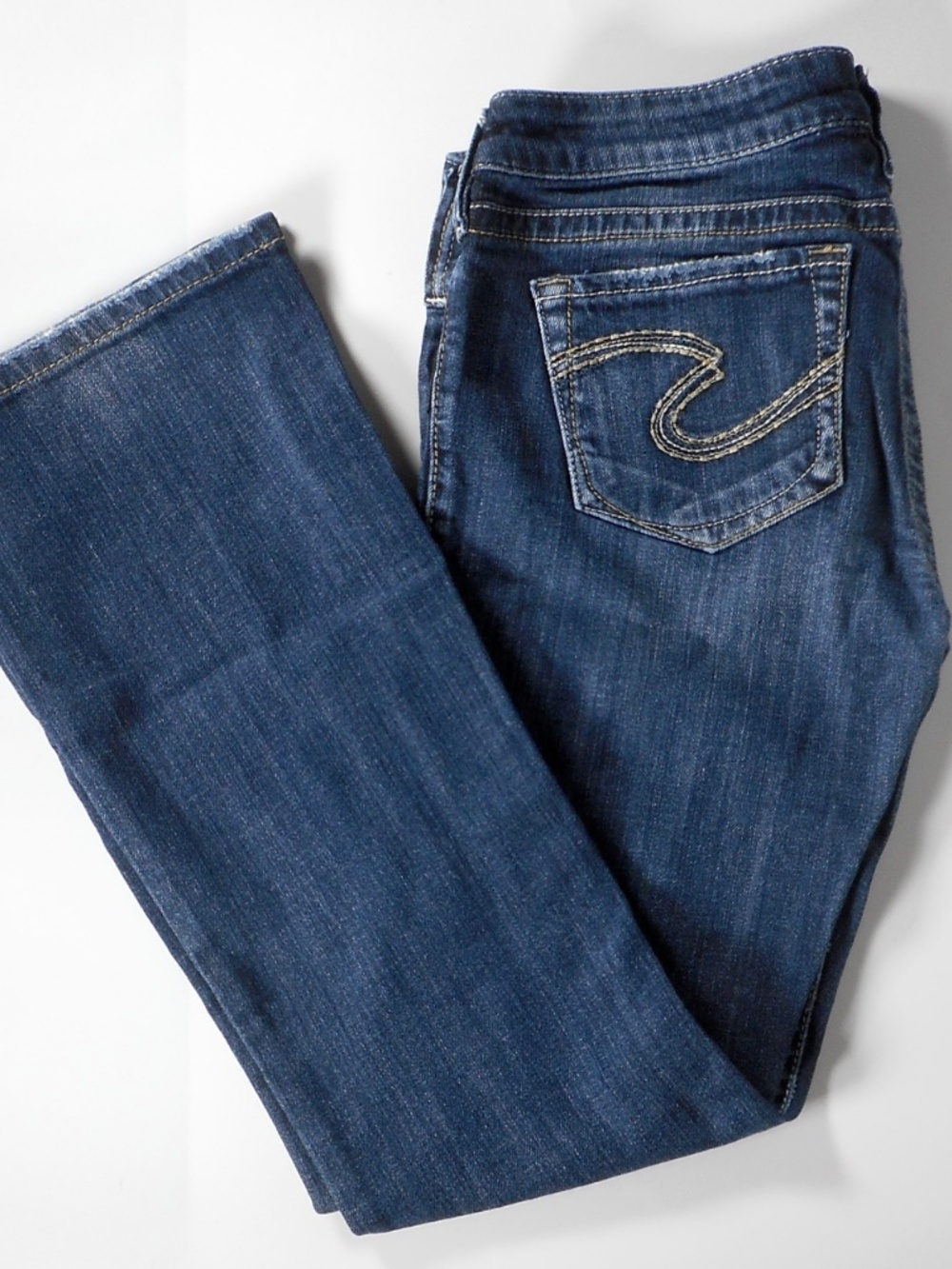 Silver Jeans Tuesday 28 Bootcut Denim Blue Jean Low Rise 28x30 5-Pocket Tab - Picture 7 of 16